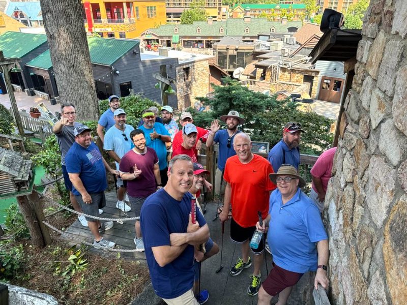 The group on the climb at Old Gatlinburg